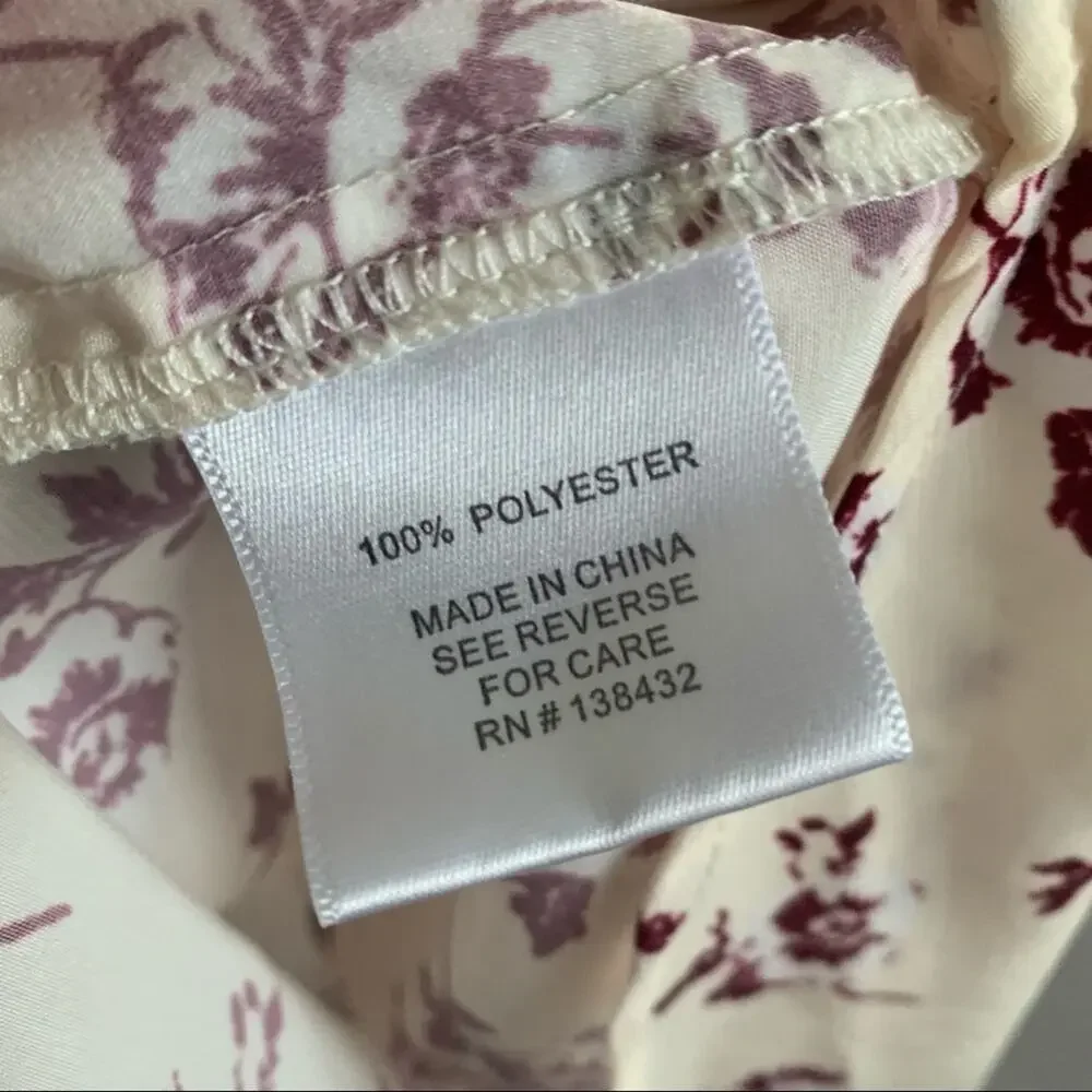 Modcloth Cream White Floral Top Blouse Medium - Picture 11 of 11